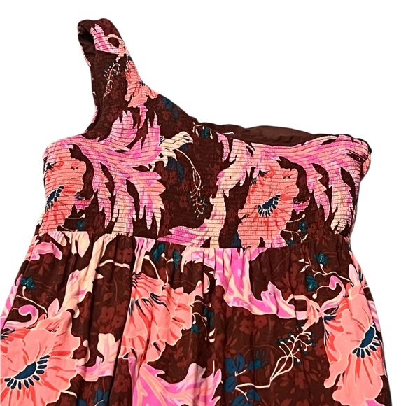 Soma Wknd soft jersey one should floral smocked tiered maxi dress built in bra - Picture 11 of 16